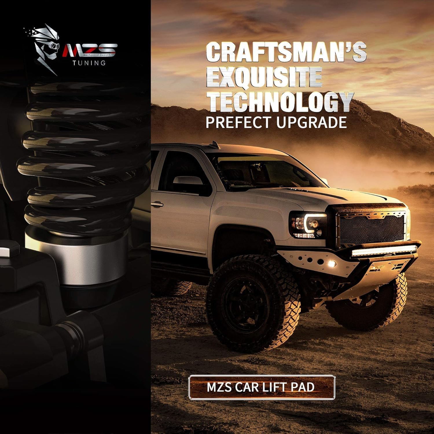 MZS Leveling Kit 2" Front Lifts Compatible with 1981-1996 F150/1999-2024 F250 F350 Super Duty/2000-2005 Excursion Strut Spring Spacers with 3/4" Stud Extenders (2WD only)