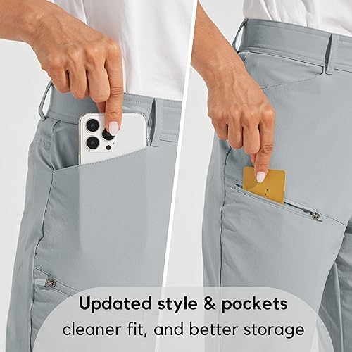 Miniatura 3 de Willit Pantalones cortos para mujer, 13 pulgadas, para golf, senderismo, largos, hasta la rodilla, de secado rápido, resistentes al agua, casual,