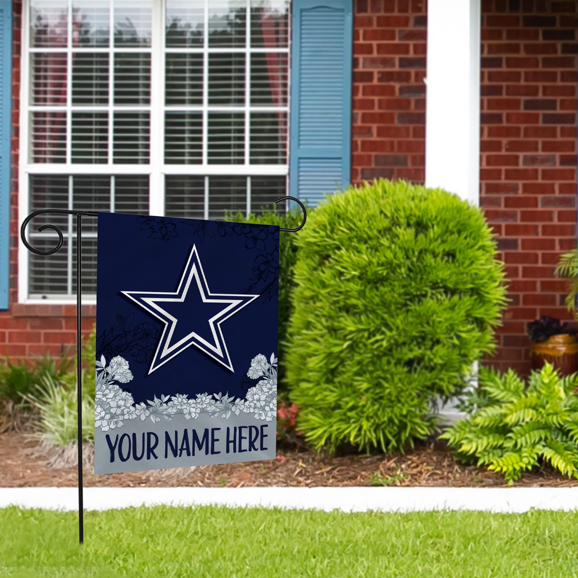 Rico Industries NFL Football Dallas Cowboys Personalized Garden Flag