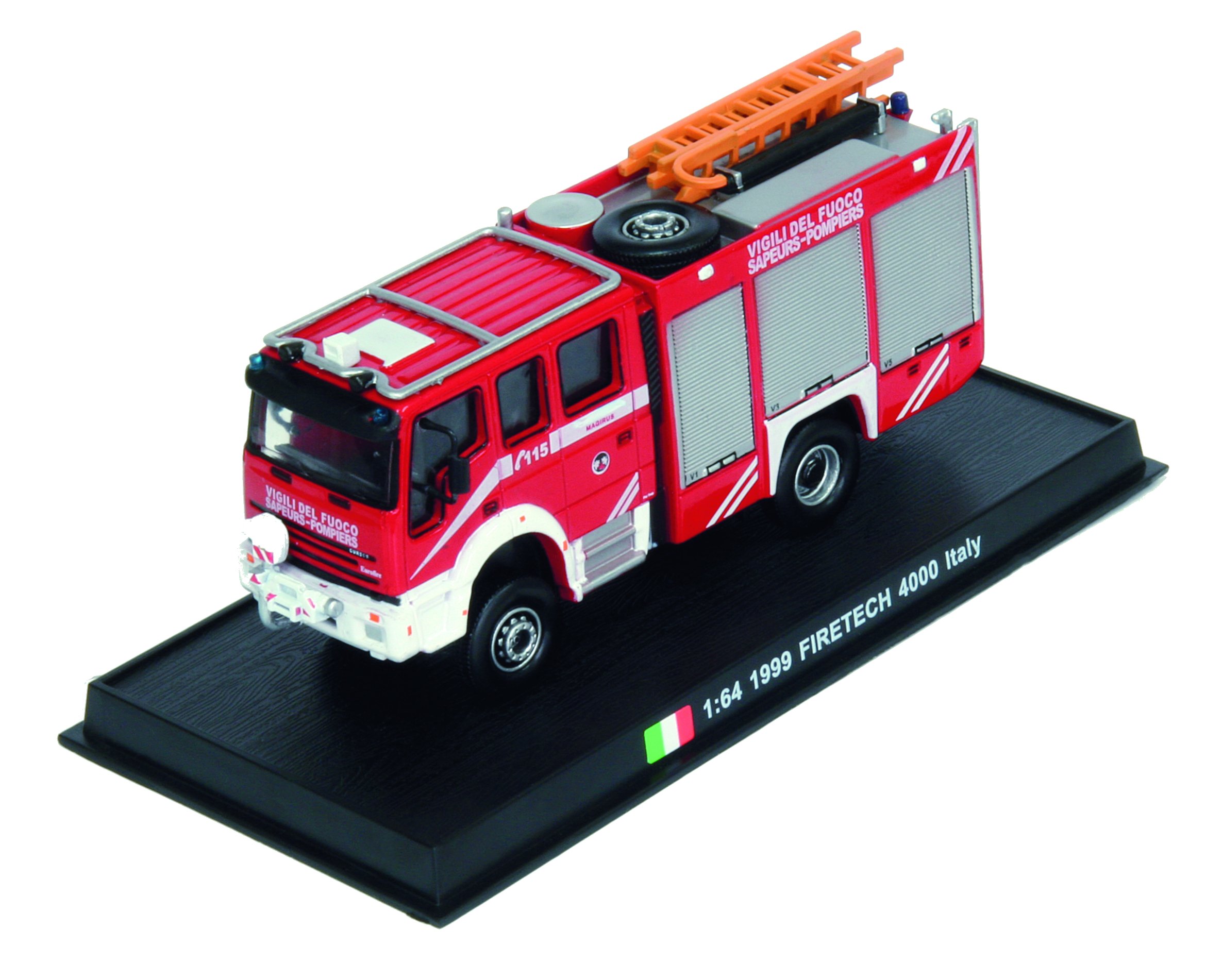 Firetech 4000 Fire Truck Diecast 1:64 Model (Amercom GB-10)