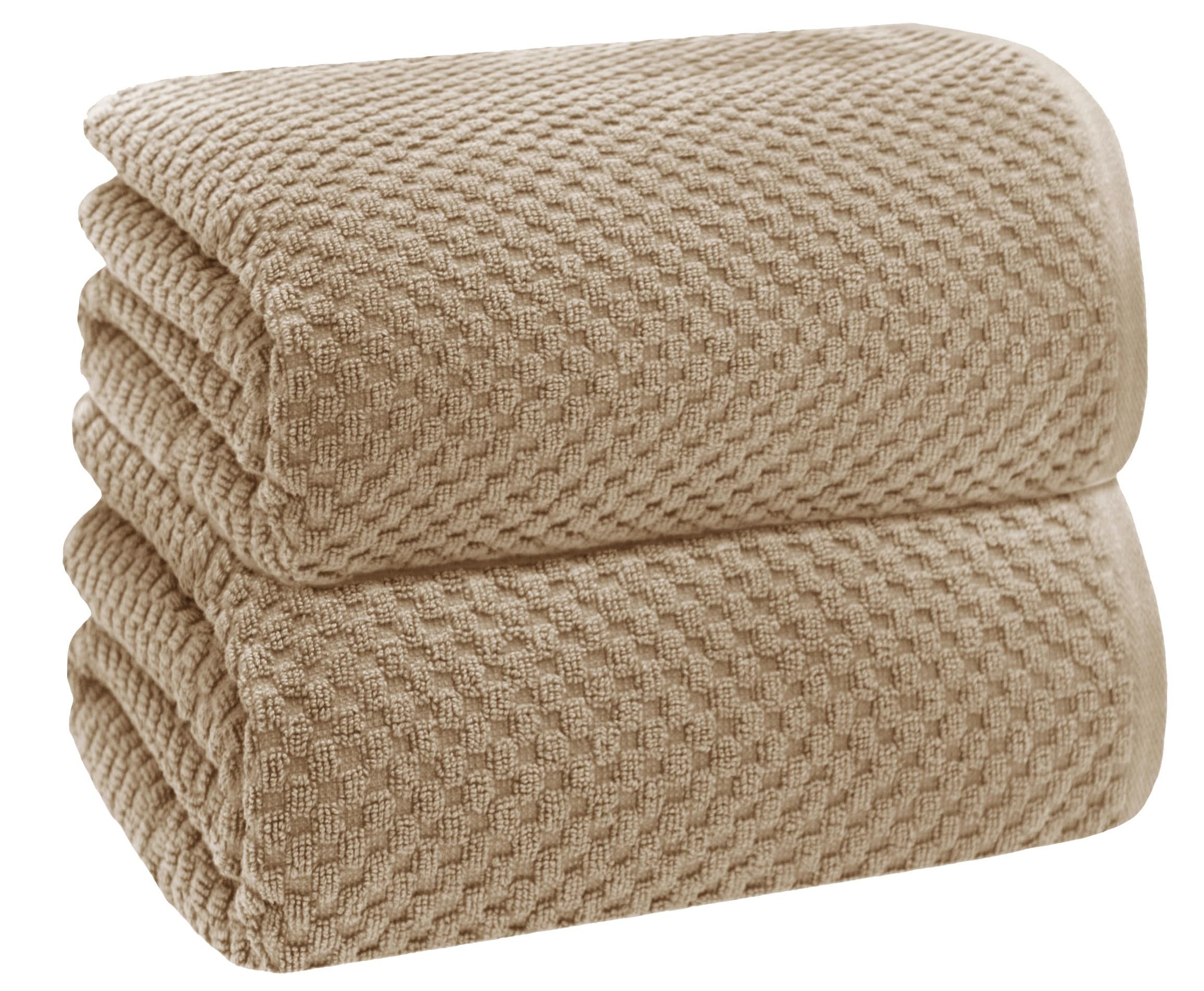 COTTON CRAFT Waffle Bath Sheets - Set of 2 Luxury Euro Spa Waffle Weave Bath Sheet Towels - 100% Ringspun Cotton Bath Sheet - Absorbent Quick Dry Bath Towel Sheet - Oversized 35 inch x 70 inch - Linen