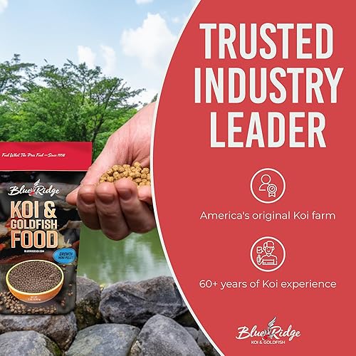 Miniatura 7 de Blue Ridge - Pellets de alimentos para peces fórmula de crecimiento de koi y peces dorados mini pellets flotantes dieta equilibrada