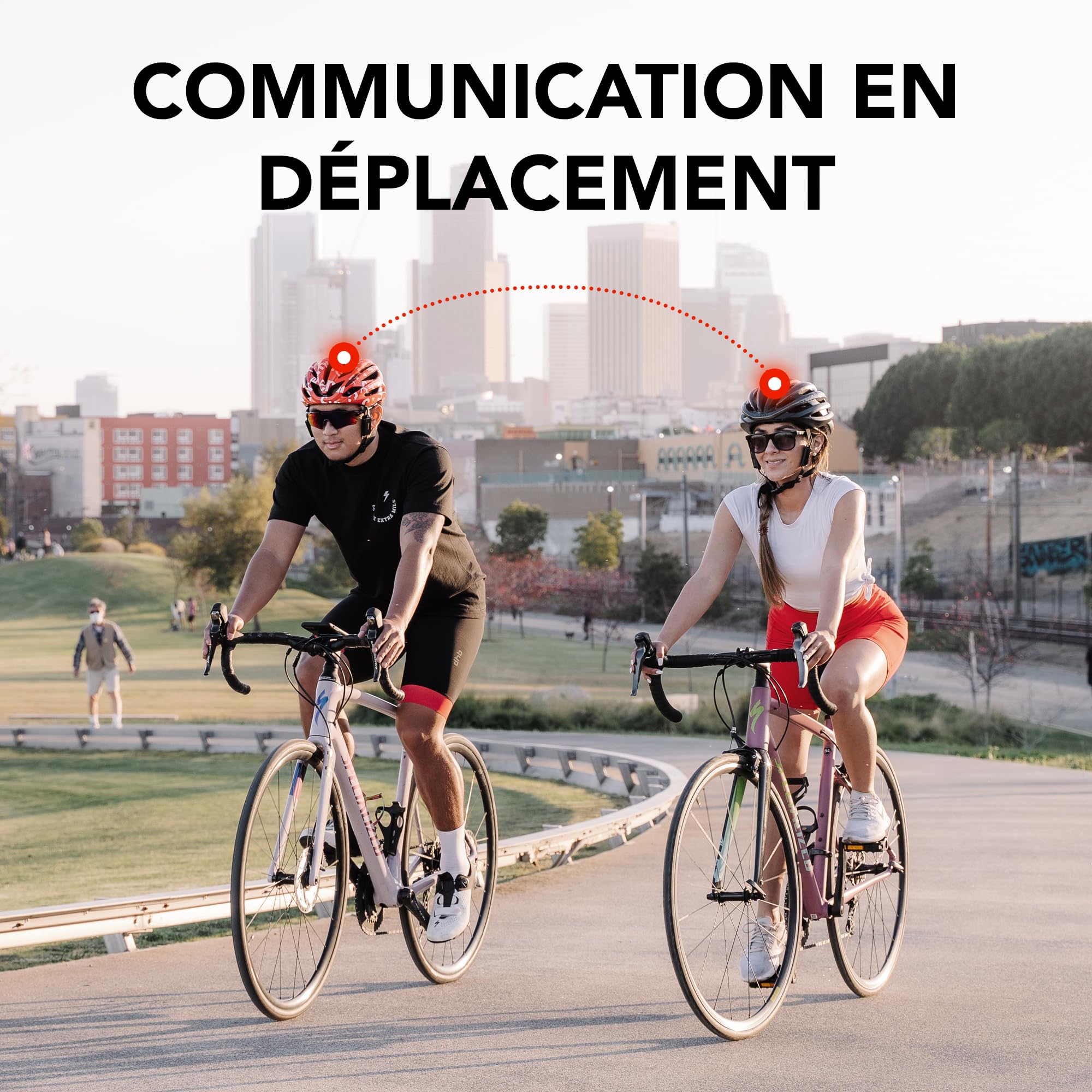 SENA pi, Casque Intercom Bluetooth Universel, Convient à la Plupart des Casques de vélo et Multi-Sports