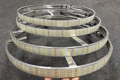 Sando Tech - Luces de llanta blanca pura de 15.5 pulgadas intermitentesrespiradas LED iluminadas, luz blanca fría, luz de neumático para coche,