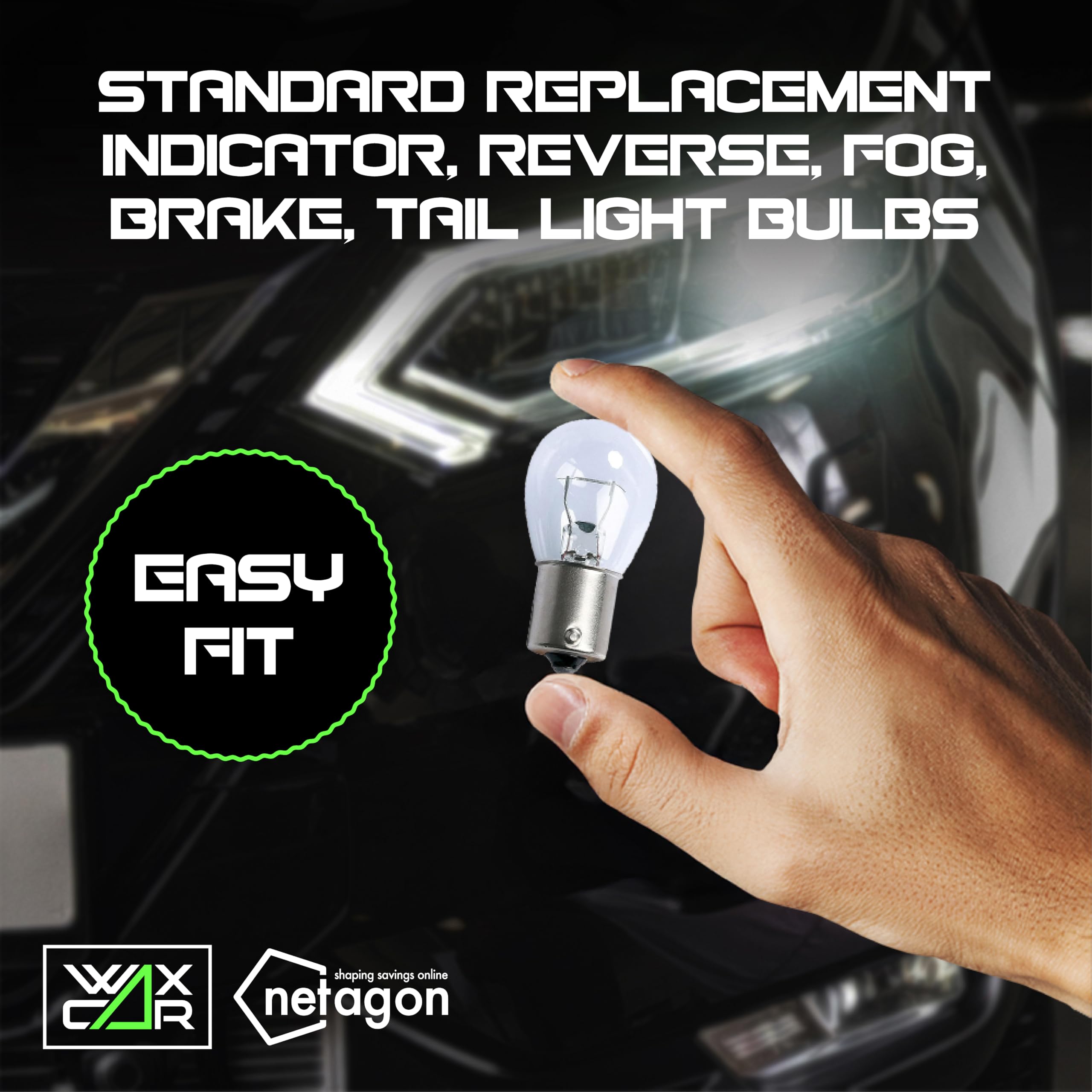 Vehicle Light Bulbs, Multi-Purpose for Tail, Brake, Fog, Indicator, Reverse Lights, 10 Pack, Universal Fit, Halogen, 21W, Compatible with Car, Van, Trailer, Truck, Bike (382 (10 Pack)) — view 7
