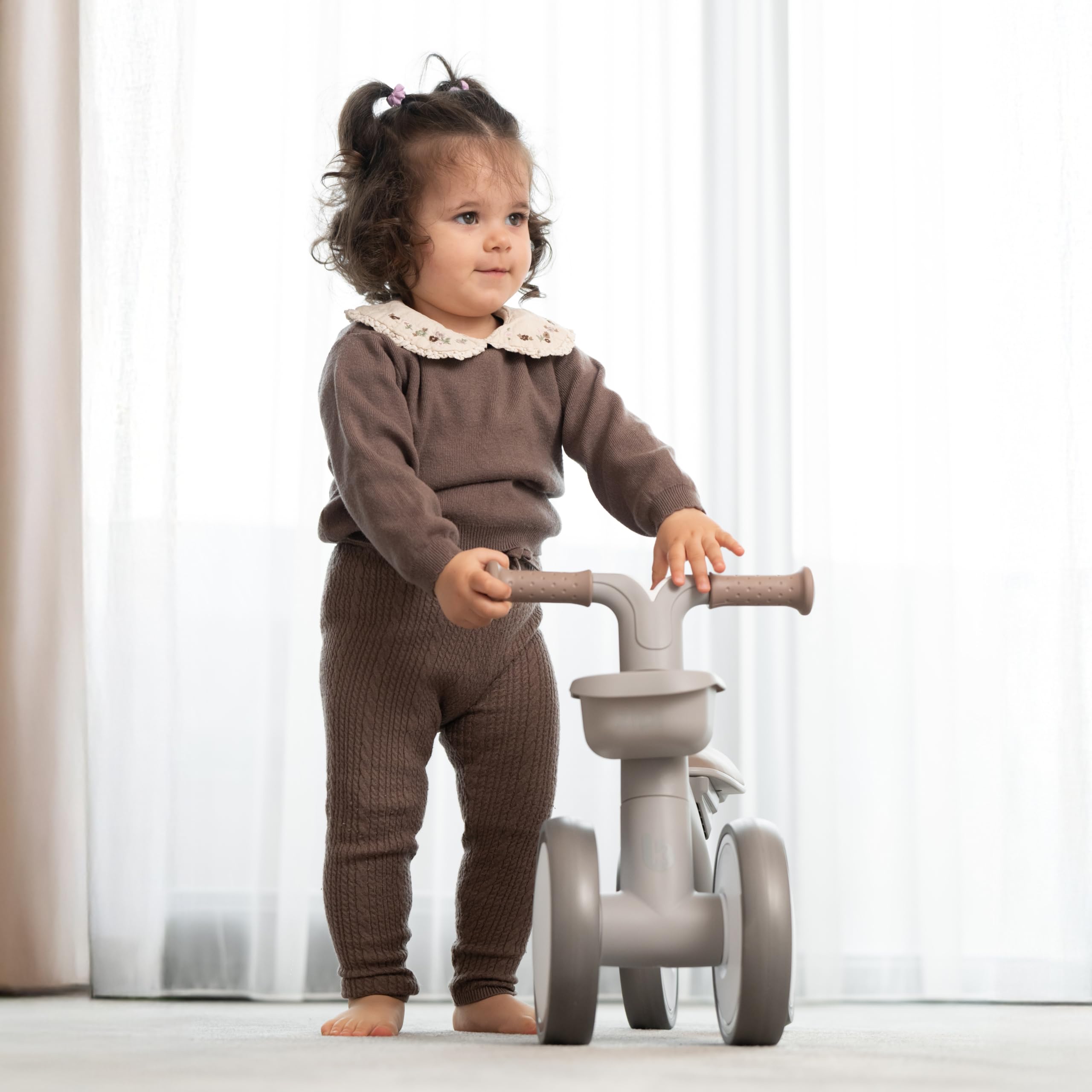 KikkaBoo Bicicleta Sin Pedales ZIPI, Correpasillos Bebé de 1 a 3 Años, Bicicleta Equilibrio, Bici Bebé con Canasta, Ajustable, Juguete para Niños, Azul