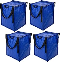 Vista 16 de DURASACK Bolsa de almacenamiento resistente con cremallera superior de 22 galones, bolsa de mudanza de polipropileno tejido resistente, diseño