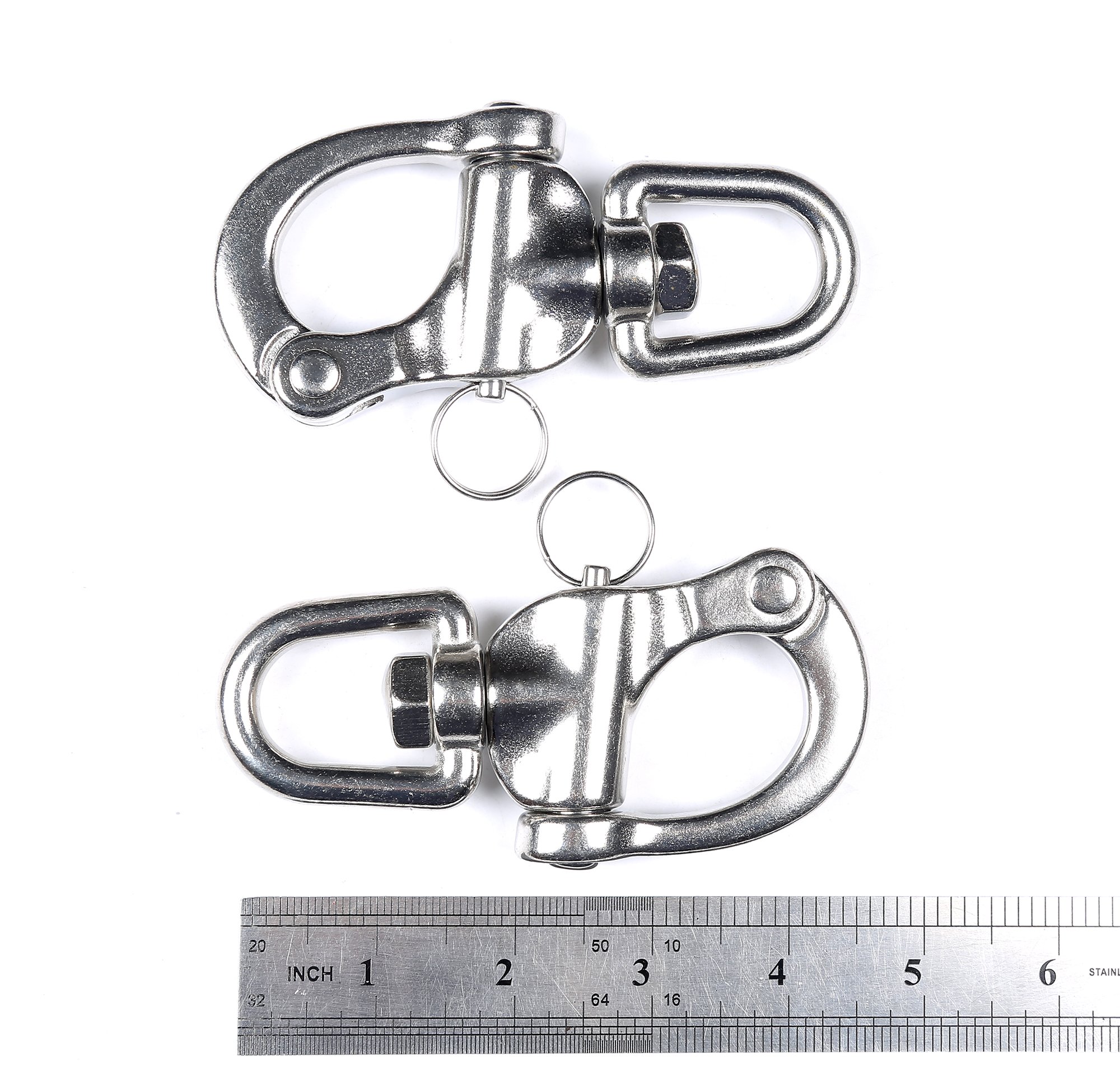 Mxeol Swivel Eye Snap Shackle Quick Release Bail Rigging Sailing Boat Marine