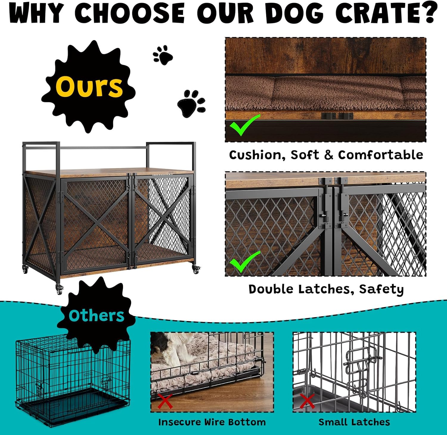 Stylish & Sturdy: The GarveeLife 41" Dog Crate That Doubles as Furniture!