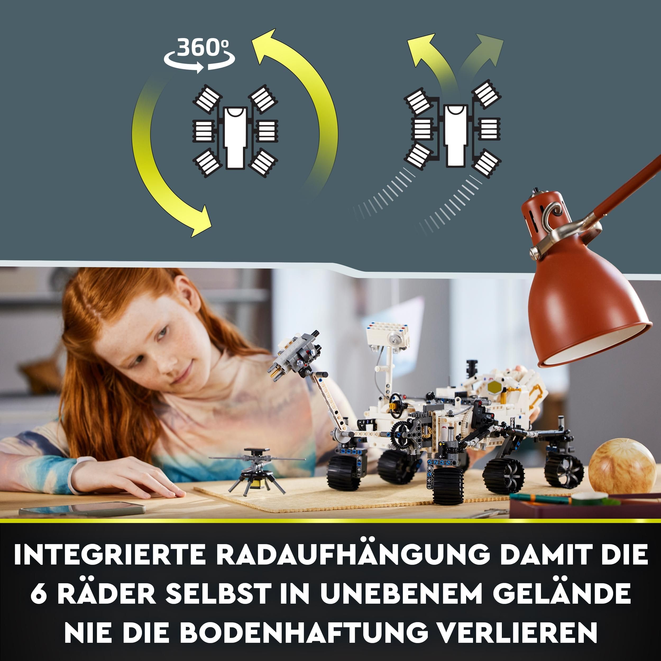 LEGO 42158 Technic NASA Mars-Rover Perserverance Weltraum Spielzeug Set mit AR-App, Wissenschafts-Spielzeug zum Bauen für Mädchen und Jungen ab 10 Jahren