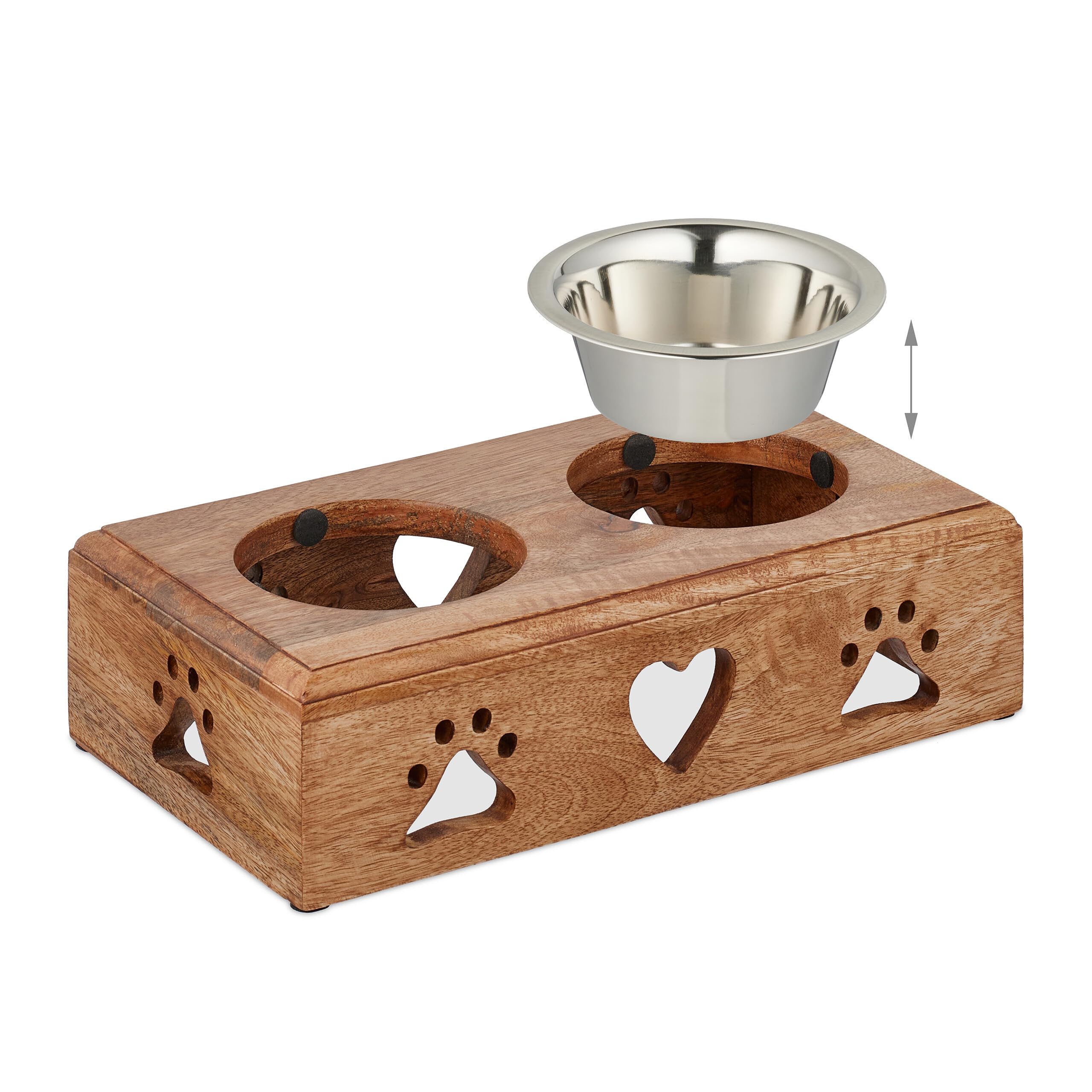 Relaxdays voerbak met standaard, voor honden, 2