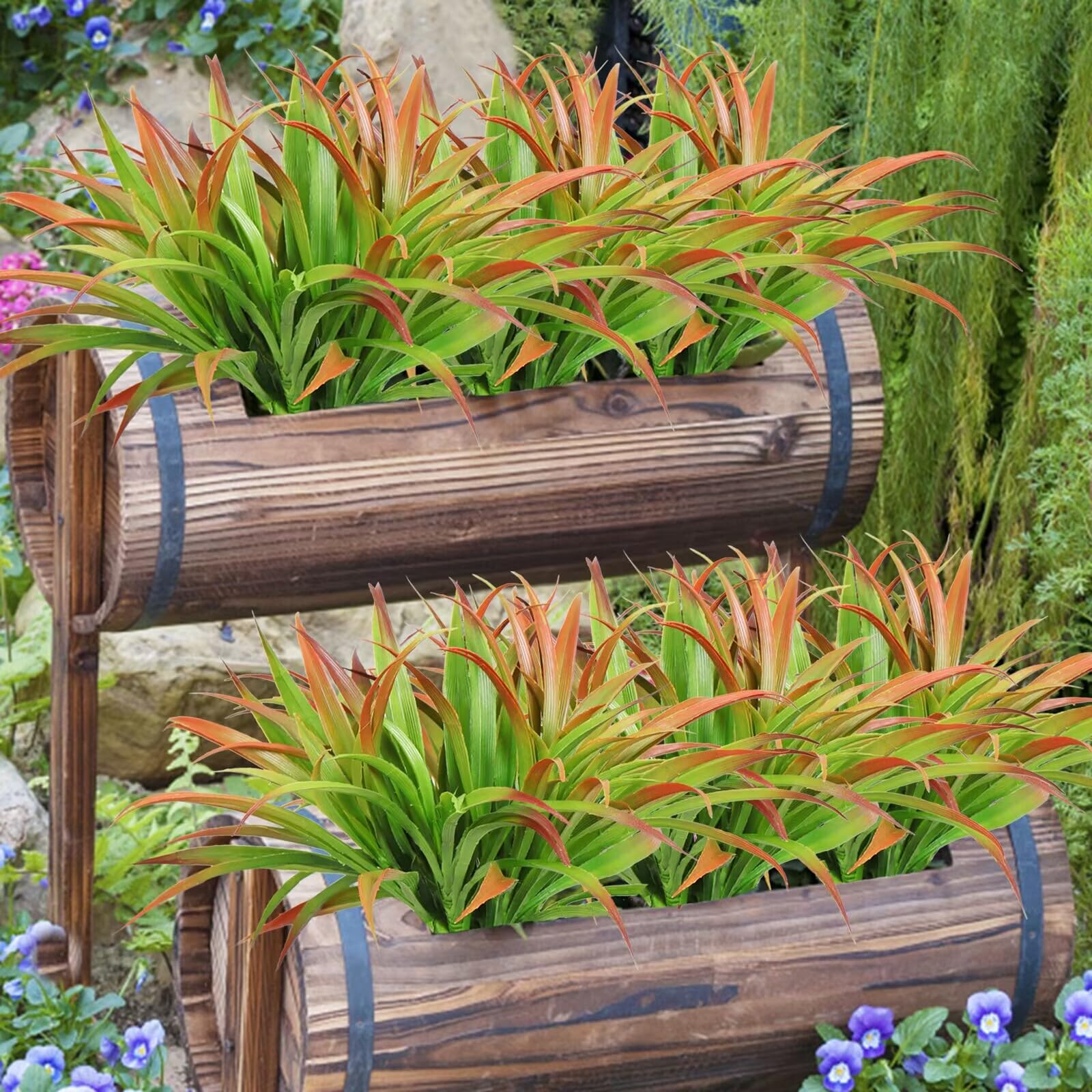 Fiori Artificiali Da Esterno Weldomcor - 10 Rami UV Resistenti Per Decorazioni Patio E Giardino - Foto 2