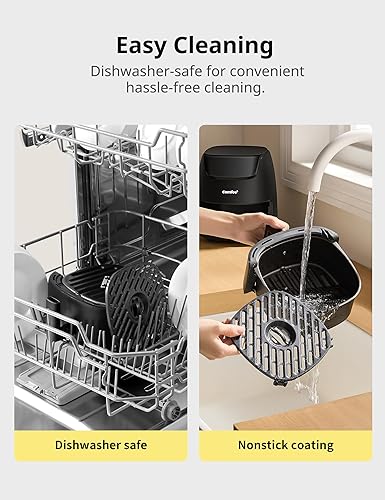 Miniatura 7 de COMFEE' Freidora de aire digital pequeña de 2 cuartos, cesta de cerámica sin PFAS, circulación de aire caliente de 360, sin precalentamiento,