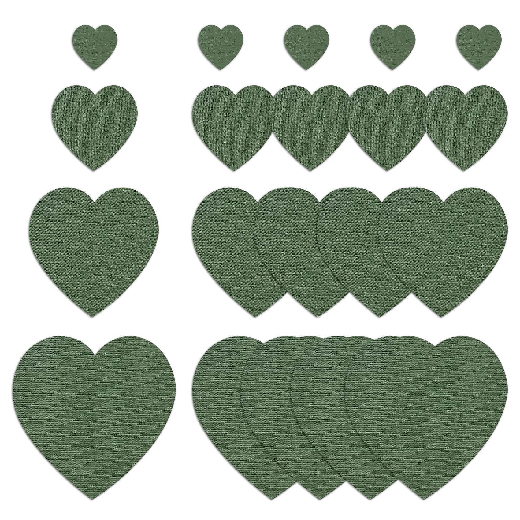 20Pcs Down Jacket Repair Patches Waterproof Self Adhesive Pre-Cut Nylon Repair Patches Kit for Jackets Coats Clothing Tents Sleeping Bags, Heart