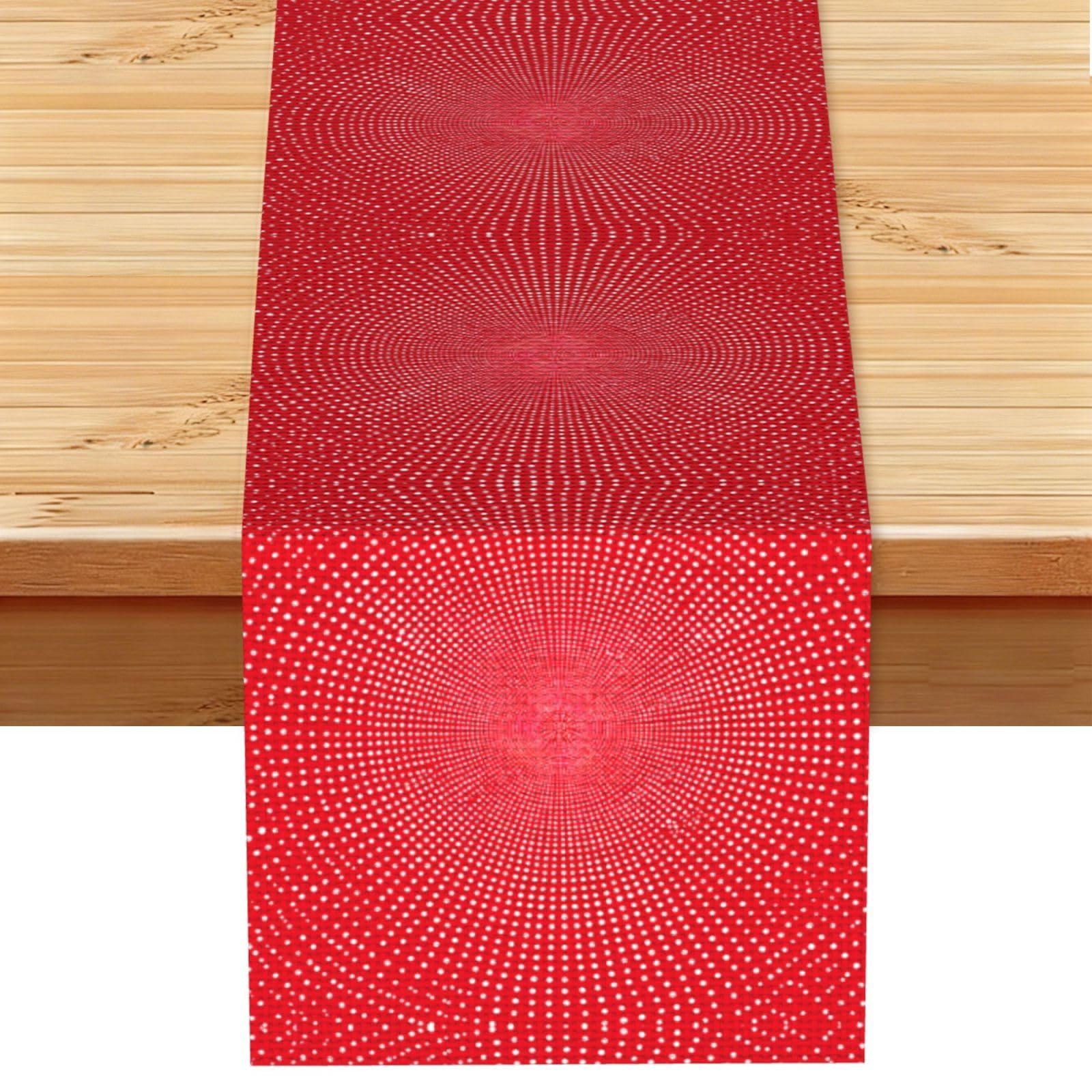 Pure background color dots Linen Feel Table Runner Wedding Party Home Decoration