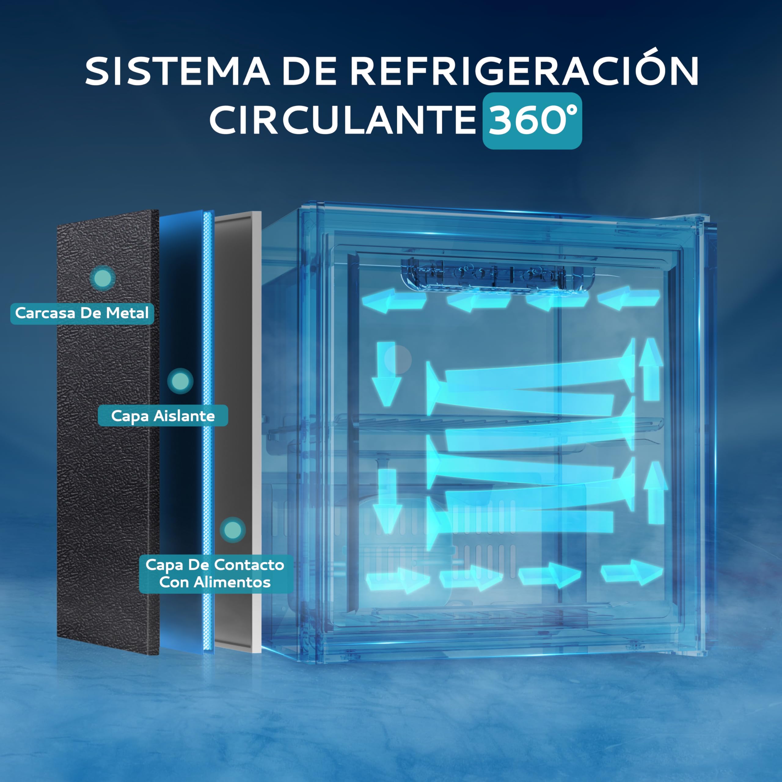 EUHOMY Frigorífico para Bebidas, Mini Frigorifico con Puerta de Cristal, Nevera Pequeña, Refrigerador de Sobremesa para 55 Latas, Mini Fridge para Oficina, 36 Litros, Mini Nevera de Bajo Ruido, Negro