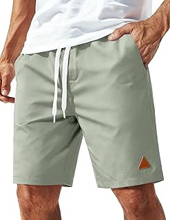 COOFANDY Mens 9" Casual Shorts with Zipper Pockets Lightweight Chino Shorts