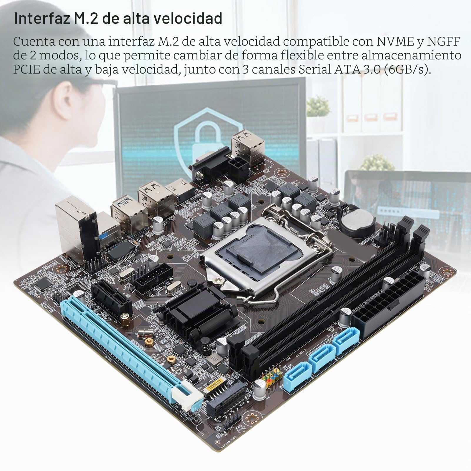 H110 Gaming M ATX Motherboard, M.2, SATA 3.0 6GB/s, USB 3.0, VGA/HDMI, Memoria DDR4 para LGA1151 Fit para 6 7 8 Gen 14 NM CPU