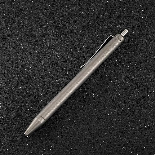 Miniatura 3 de Bolígrafo de titanio de 5.31 pulgadas, clip para retraer, bolígrafo de bolsillo de repuesto para llevar a diario, tamaño compacto