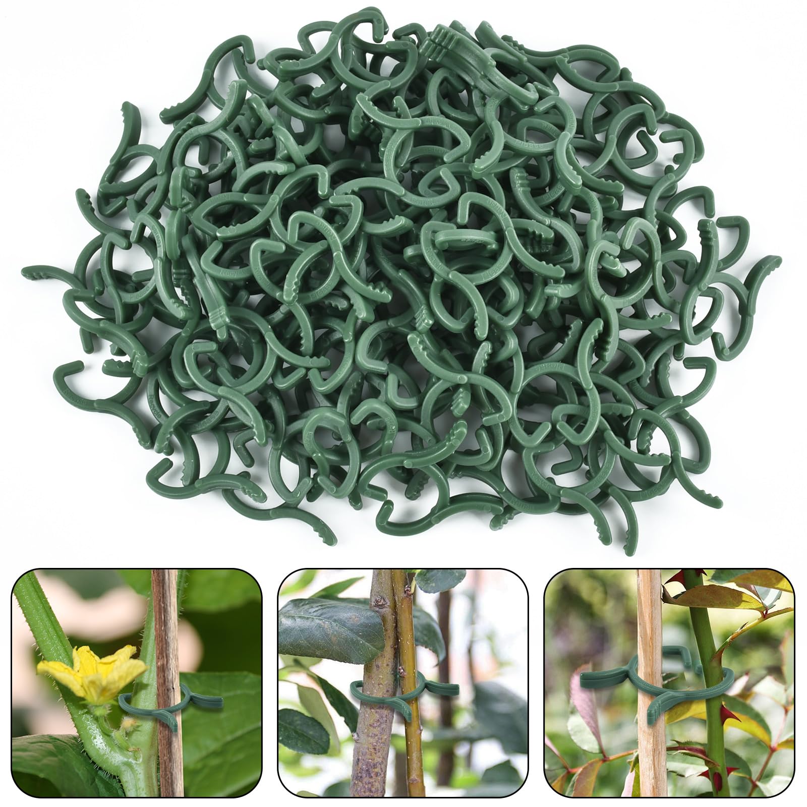 60 Clip per Piante Clip per Piante per pomodori, cetrioli, Rose e Altre Piante rampicanti Portapiante