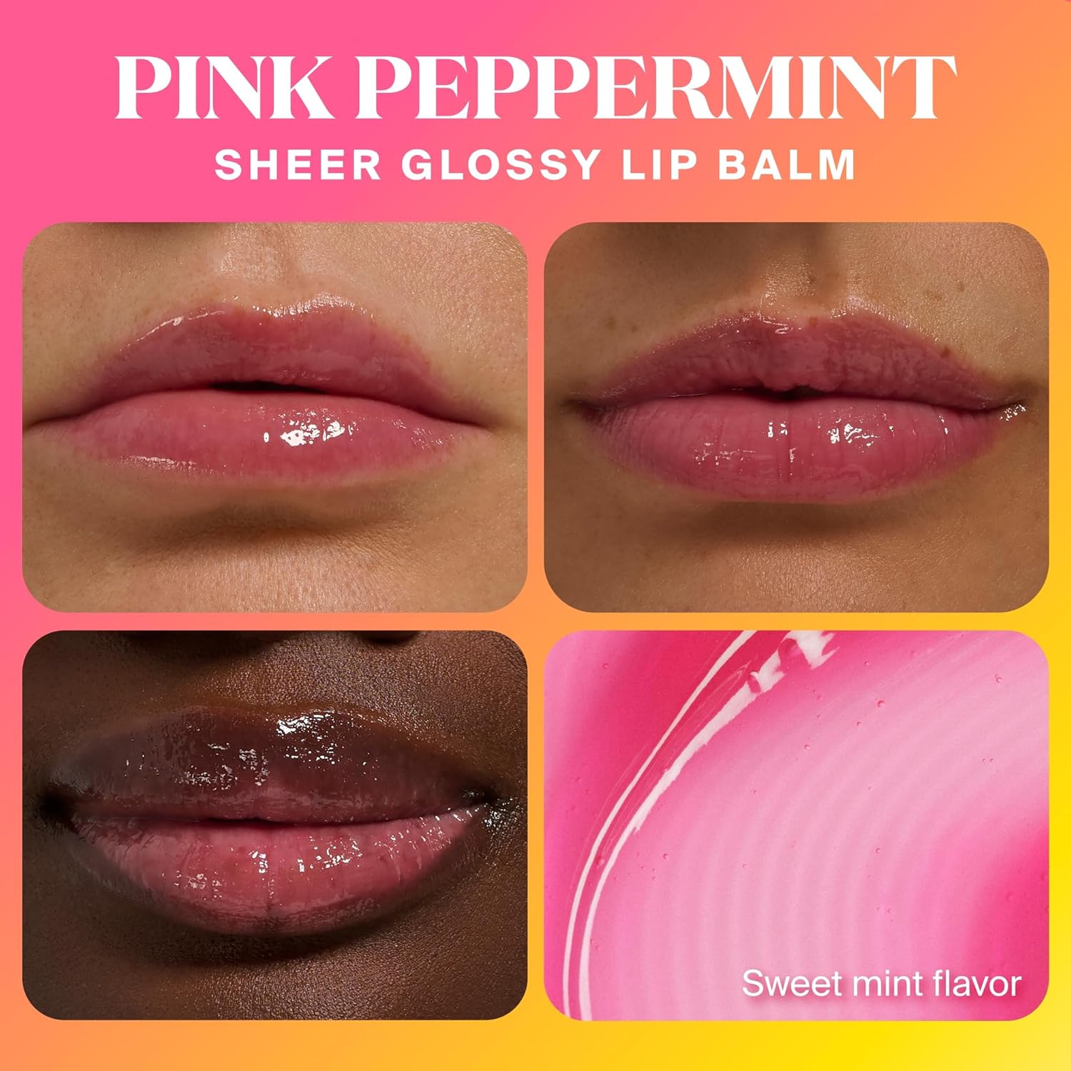 Supergoop! Glow Gloss SPF 40 Lip Balm, Pink Peppermint (Sweet Mint Flavor, Sheer Candy Pink Tint) - Broad Spectrum Protection with a Non-Sticky, High-Shine Finish - 0.5 fl oz - Image 5