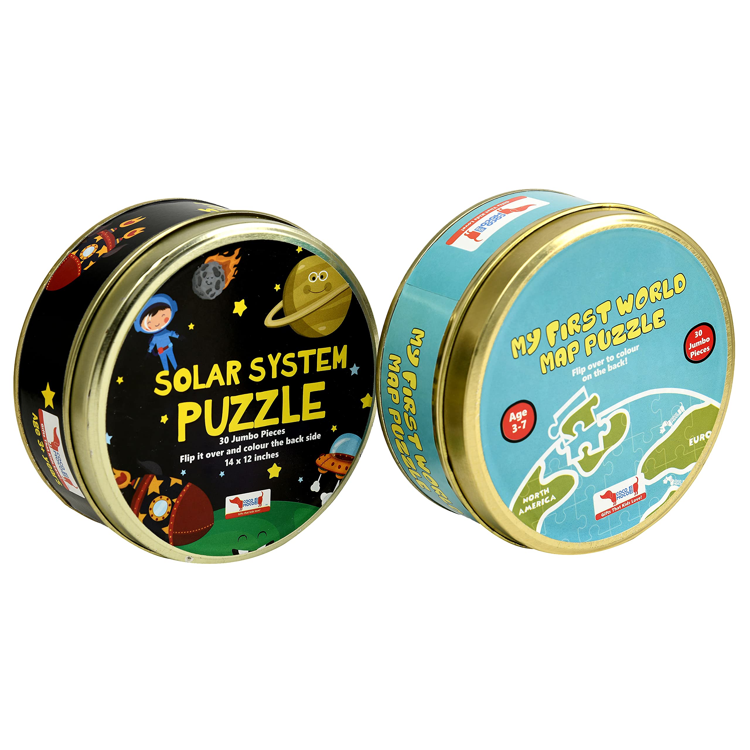 Buy Kids Jigsaw Puzzles Combo Pack of Two Reversible Puzzles