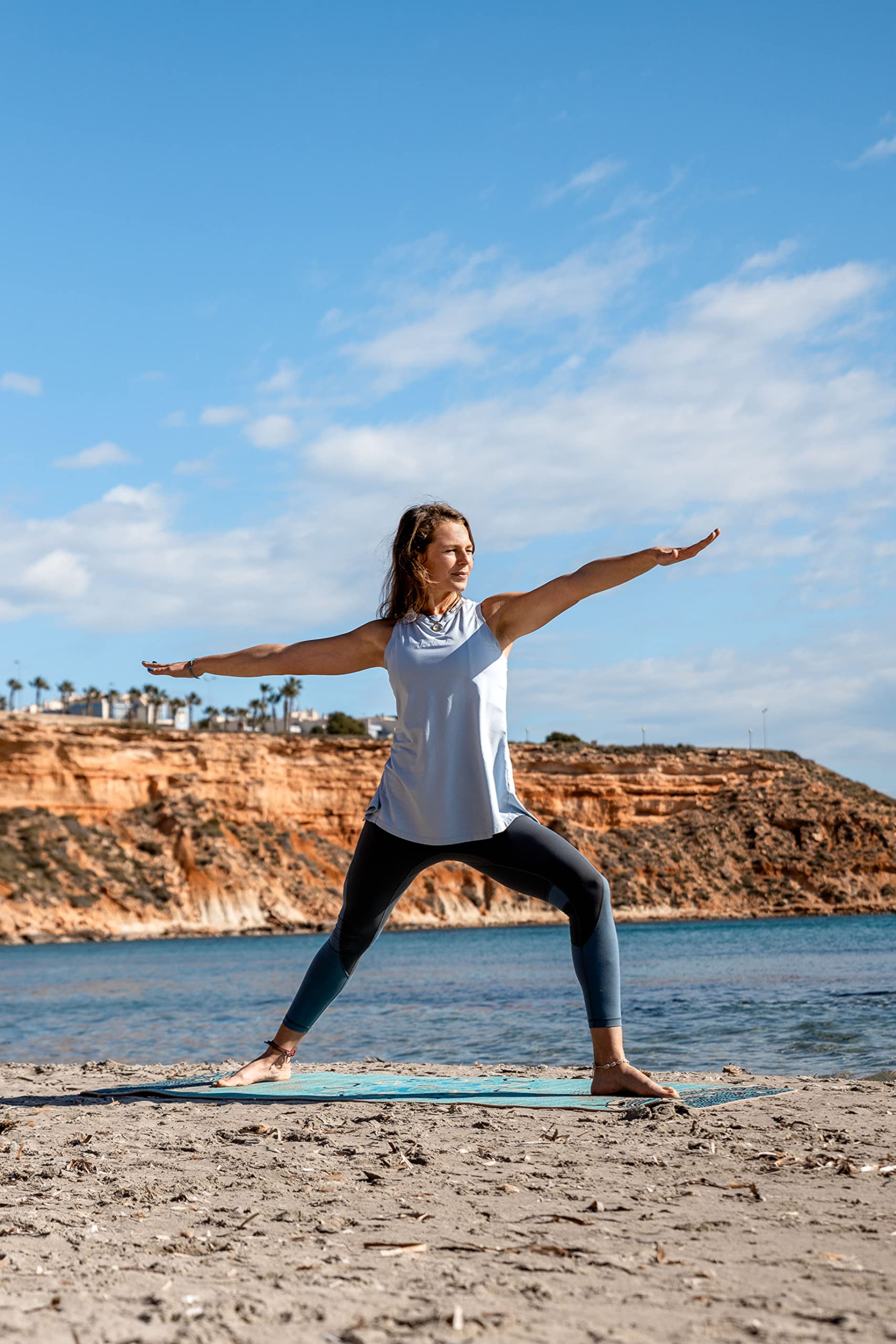 Esterilla de yoga antideslizante y sin sustancias nocivas, de yute y caucho natural, ecológica, esterilla de deporte sostenible con correa, antideslizante, robusta, ancha y gruesa