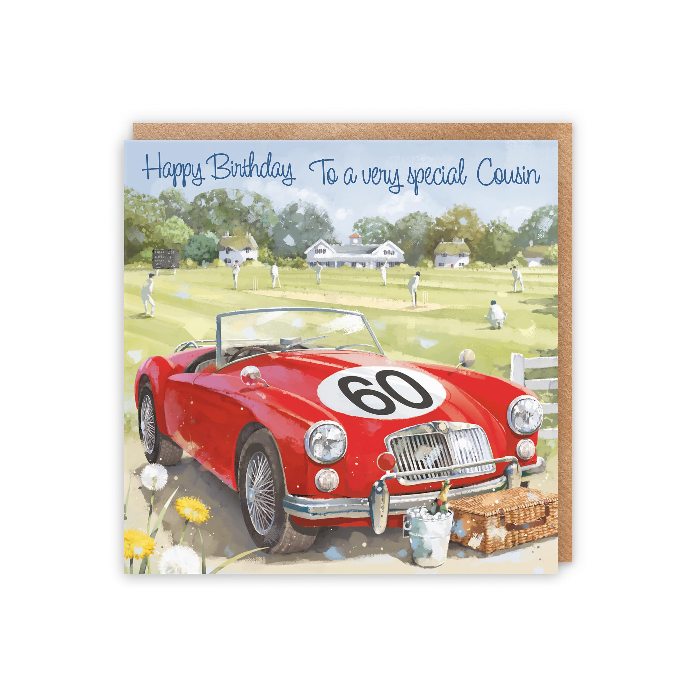 Biglietto Auguri Hunts England 21° Compleanno Per Cugino – Stile Palloncini, Con Busta Marrone