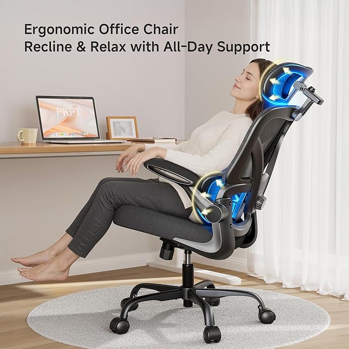 Silla Gamer Ergonómica con Soporte Lumbar y Reposacabezas Aj miniatura 8