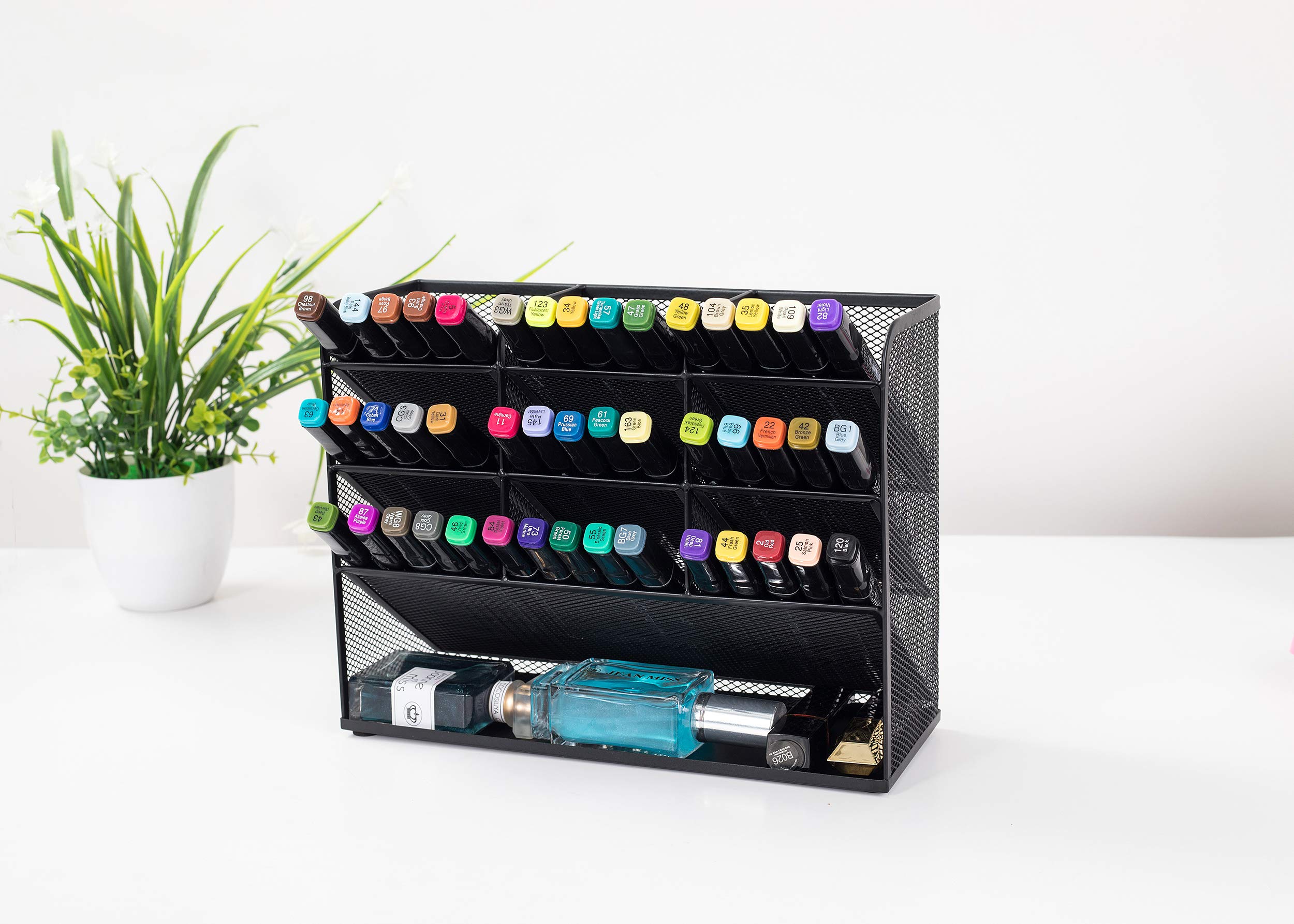 Organisateur de Bureau en Maille Boîte de Support de Stylo de Papeterie de Bureau Multifonctionnelle pour Support de Stockage de Fournitures Scolaires de Bureau à Domicile