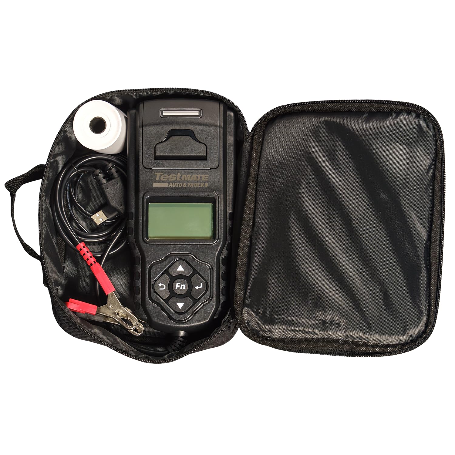 TestMate TA22KIT Tester batteria da 12 V/24 V per auto e camion, tester per batteria con LCD e stampante, sistema di avviamento e ricarica