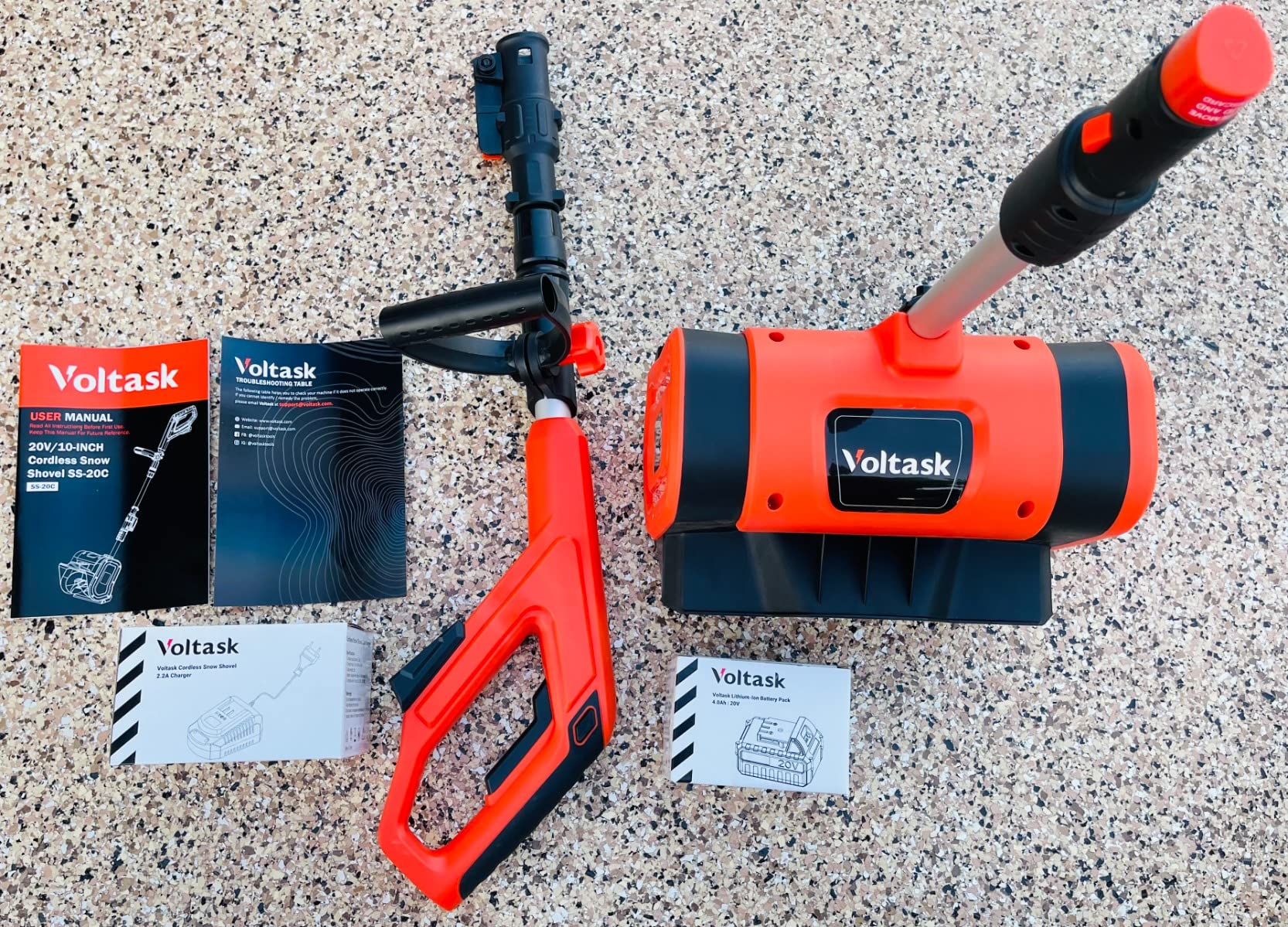 VOLTASK Cordless Snow Shovel, 24V | 13-Inch | 4-Ah Cordless Snow Blower, Battery Snow Blower with Directional Plate & Adjustable Front Handle (4-Ah Battery & Quick Charger Included) photo review