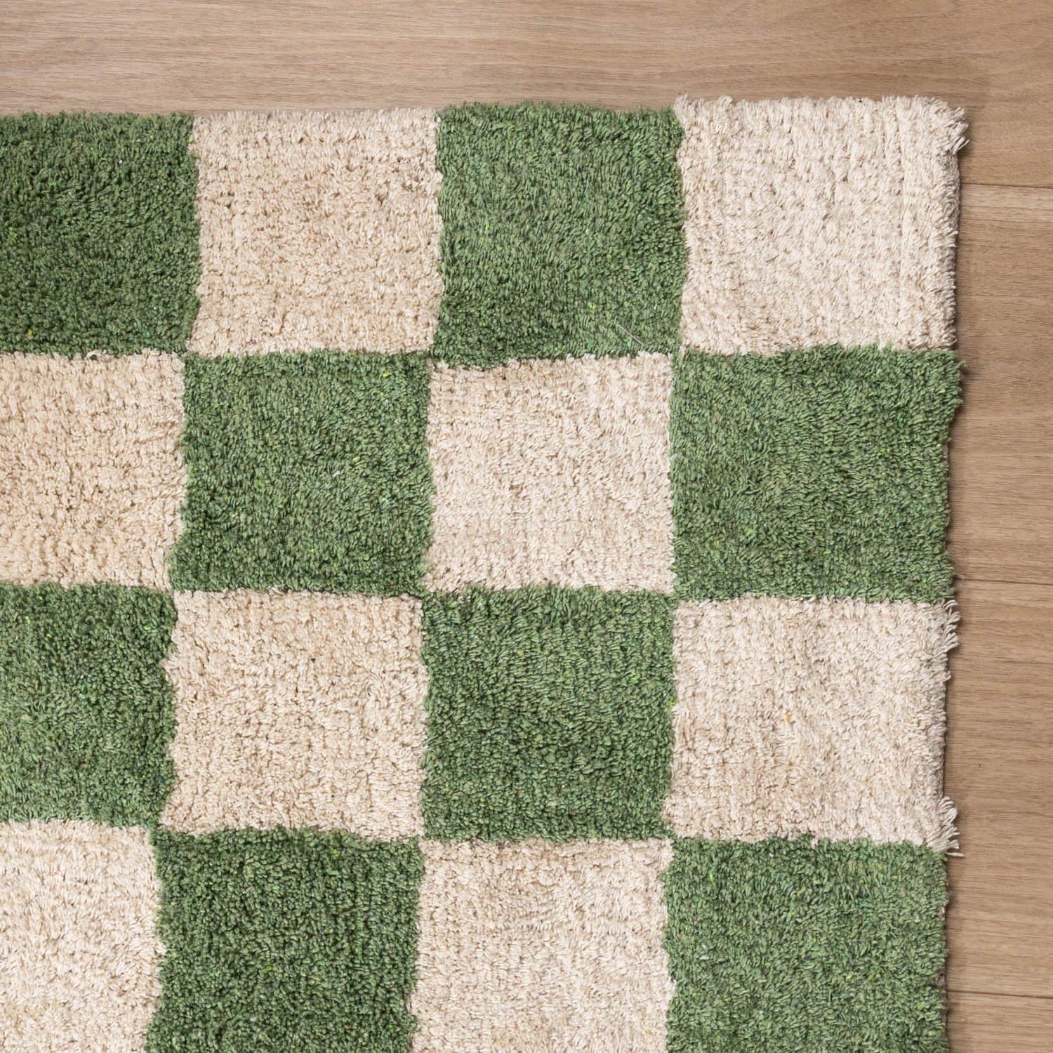 FRAAI | Home & Living Retro Teppich - Gambit Grün Weiß - 80x150 cm