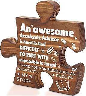 Awesome Academic Advisor Puzzle Plaque Sign, Inspirational Thank You Gift for Women Men, Desk Decor for Advisor Appreciati...