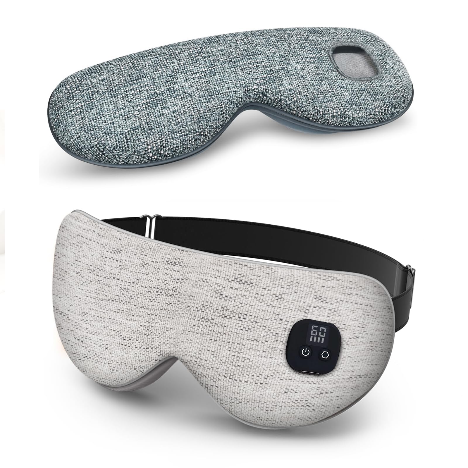 Heated Eye Mask for Dry Eyes Cordless Warm Eye Compress with 4 Heat time Levels Eye Heating pad