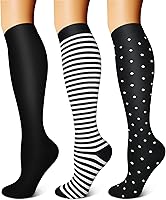 Vista 15 de FEYHAY Calcetines de compresión de cobre (3 pares) de 15-20 mmHg de circulación es la mejor atlética y diaria para hombres y mujeres, correr