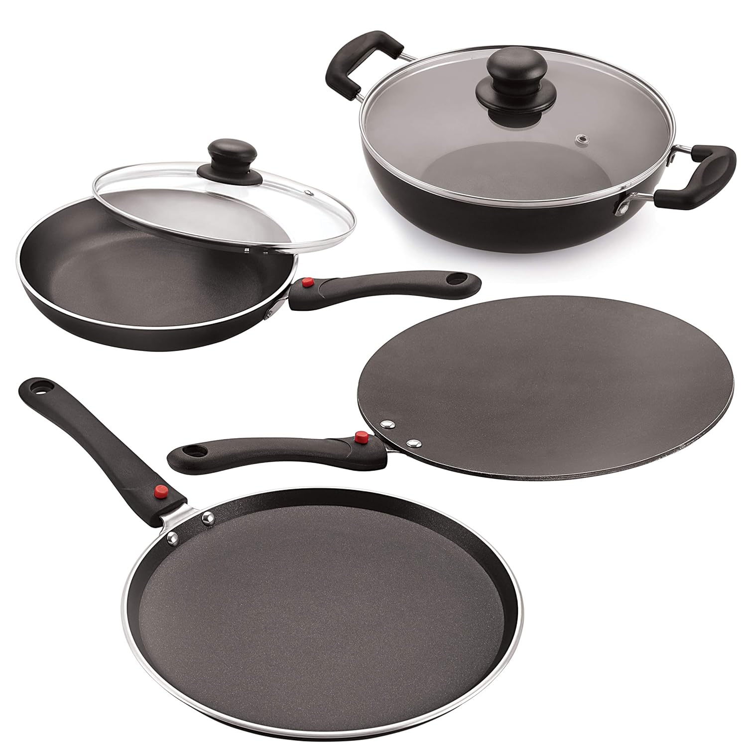 Buy Celebrino Pots & Pan Heavy Guage 4mm Thick Aluminum Cookware 4 Pcs