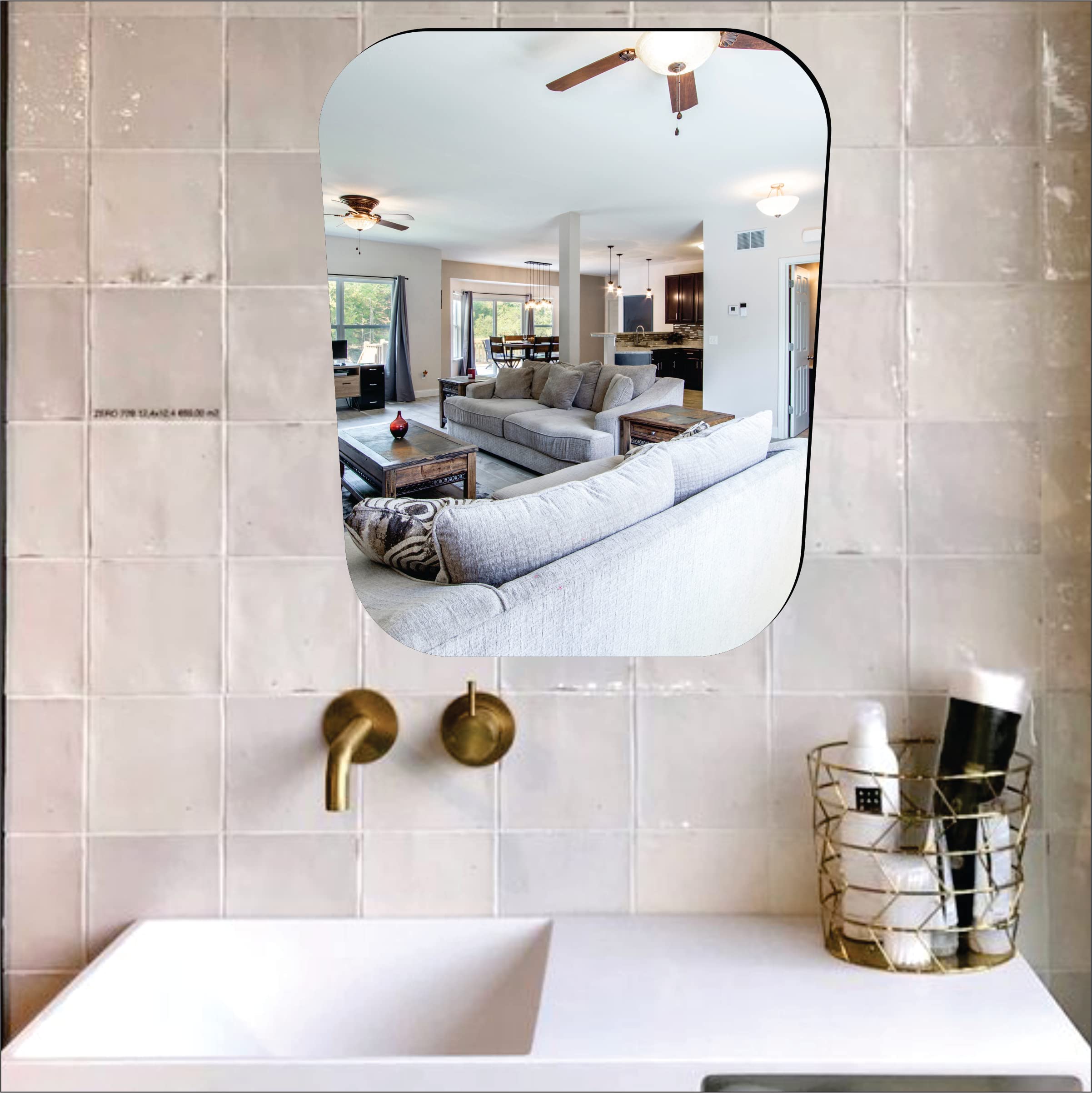 Buy WallDaddy - Self Adhesive Wall Mirror Stickers Big Size (30x20) Cm ...