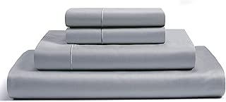 Best Luxury 800-Thread-Count 100% Egyptian Cotton Sheets Queen Set Silver Queen Sheets & Pillowcases Set - 4-Piece Long-staple Combed Pure Cotton Bedsheet For Bed, Soft & Silky Sateen Cotton Sheets - coolthings.us