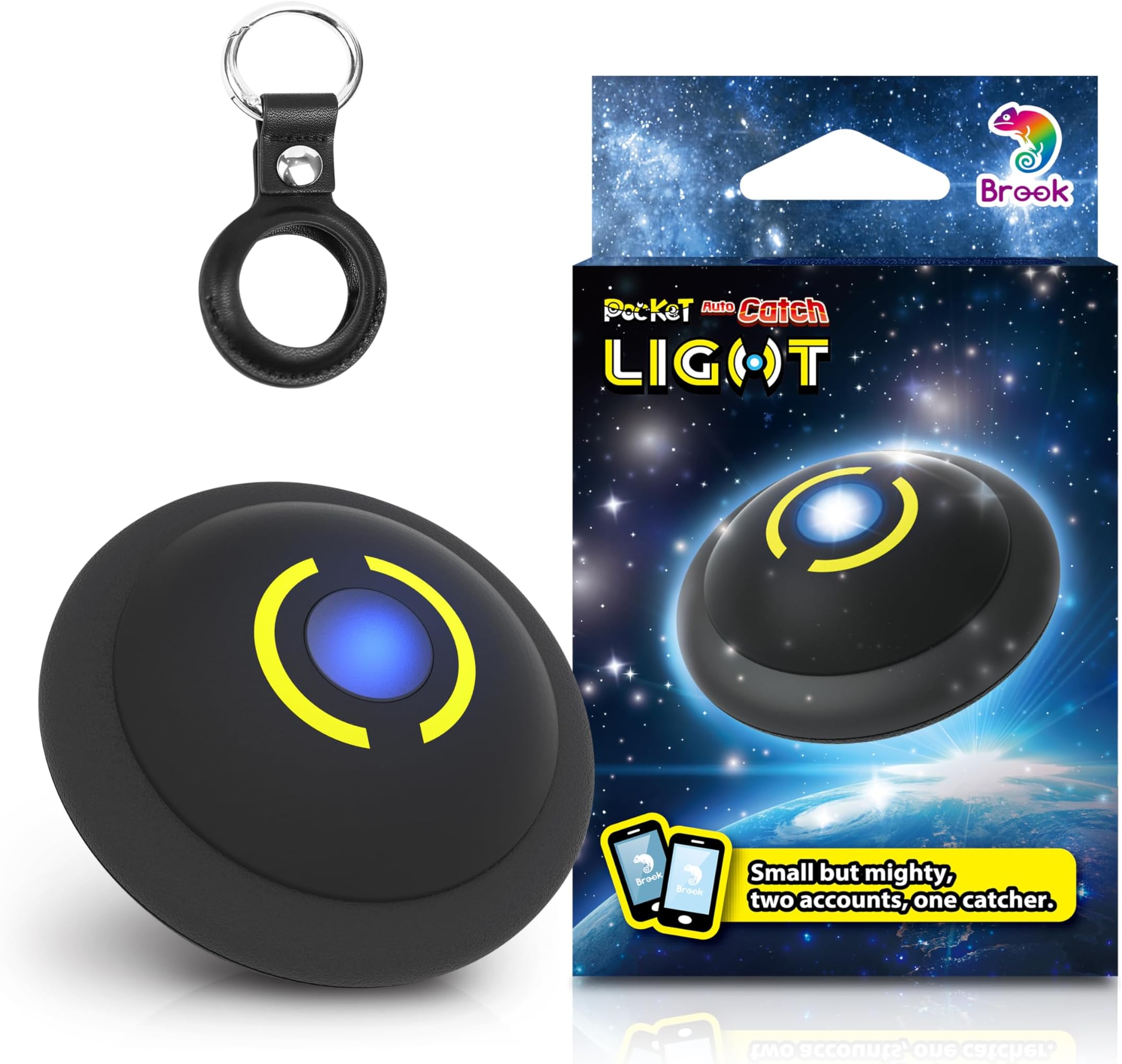 Pocket Auto Catch Light - Dual Accounts Portable Version of Auto Catcher, The Smallest Auto Catch Accessory as AirTag, 2P Auto Catching Pocket Monster Accessory
