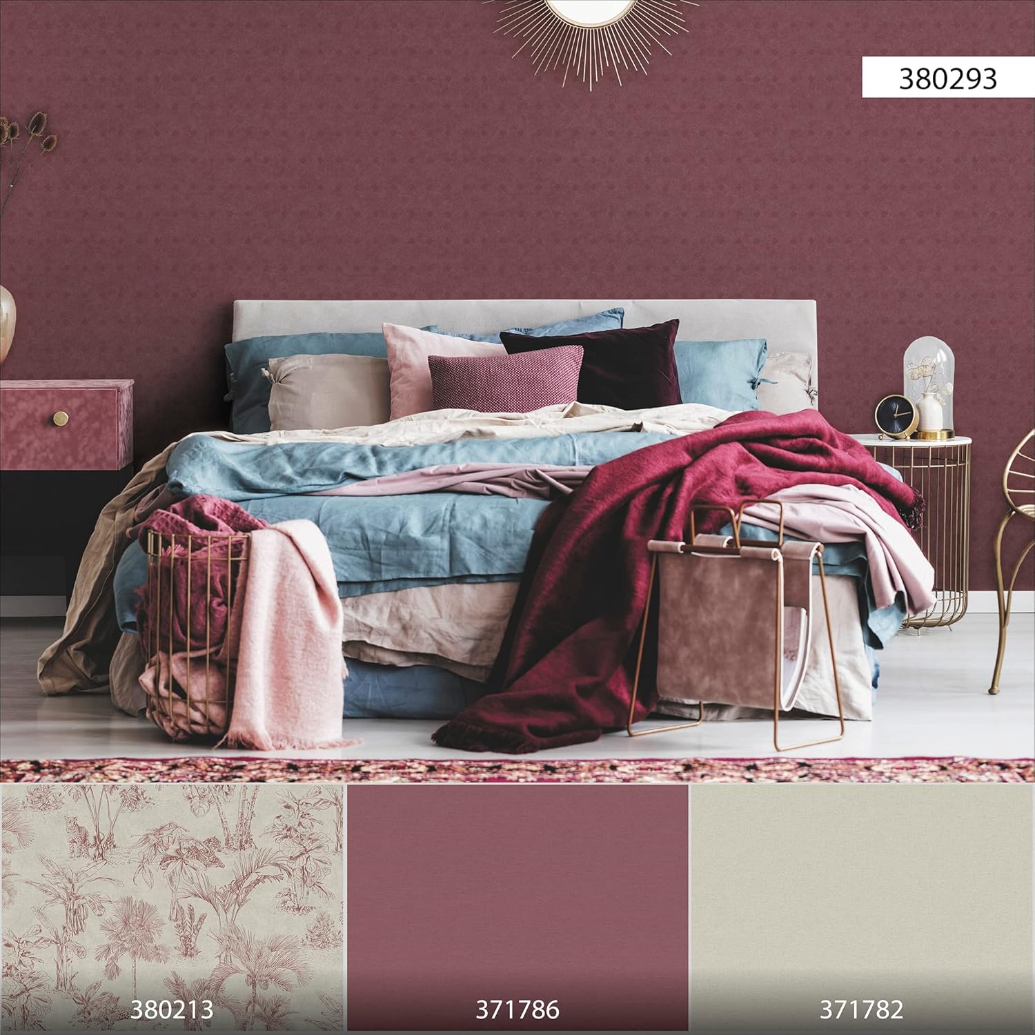 A.S Creation Peugot Merlot Geometric Wallpaper