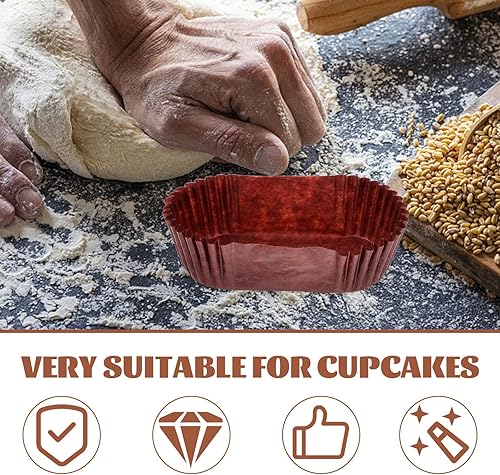 Miniatura 7 de DOITOOL 1000 tazas para hornear, bandeja de papel ovalada para tartas, forros seguros para cupcakes, a prueba de grasa, forma de barco, tazas de