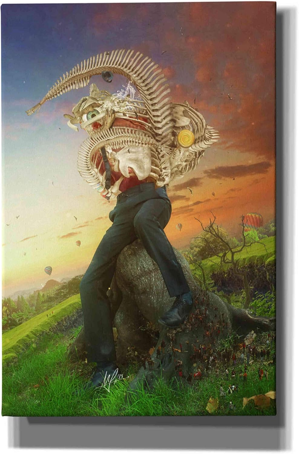 Cortesi Home 'Afraid of Monsters' by Mario Sanchez Nevado, Canvas Wall Art, 12"x18"