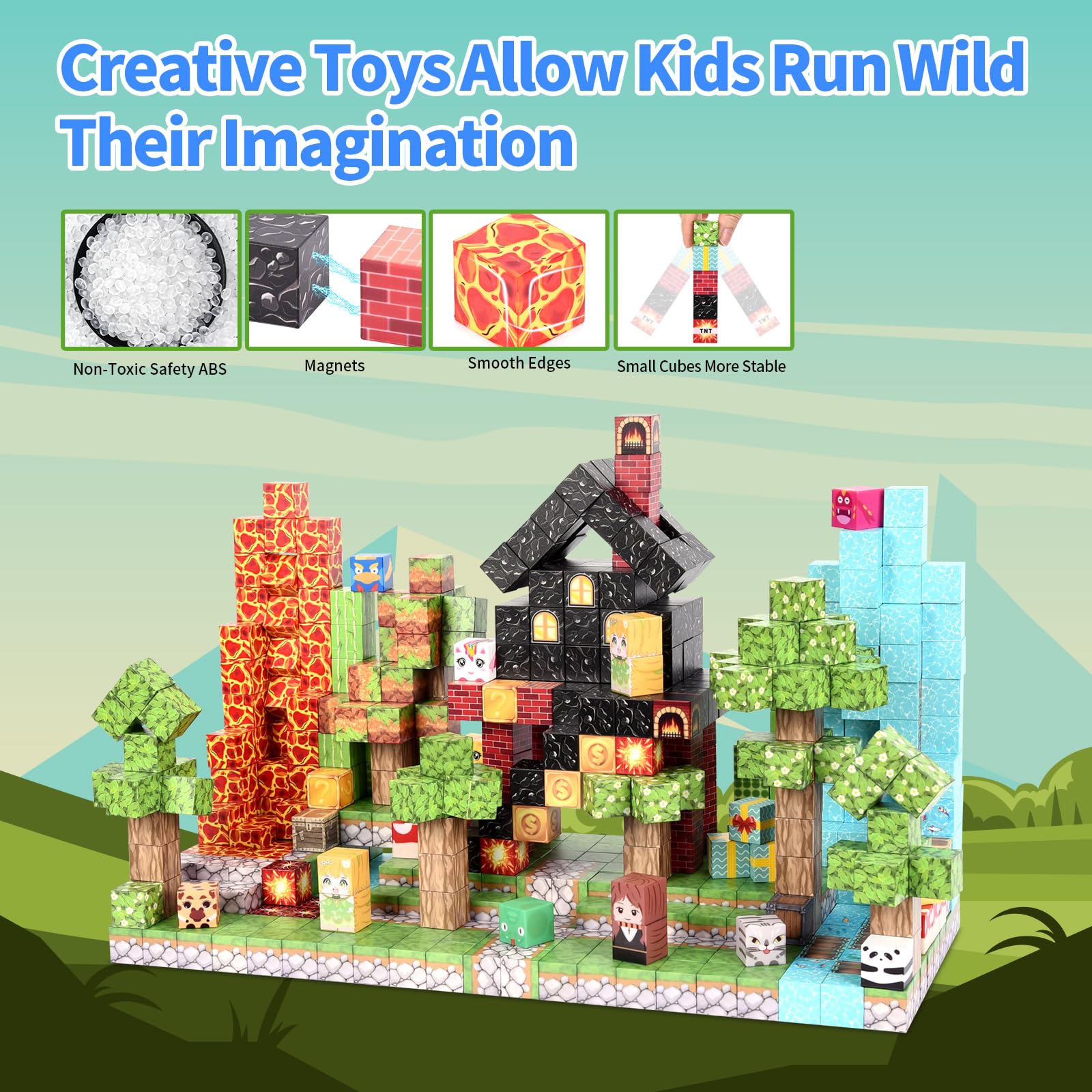 YIHANG Magnetic Building Blocks, 160 Pcs Original Toy Set - Image 4