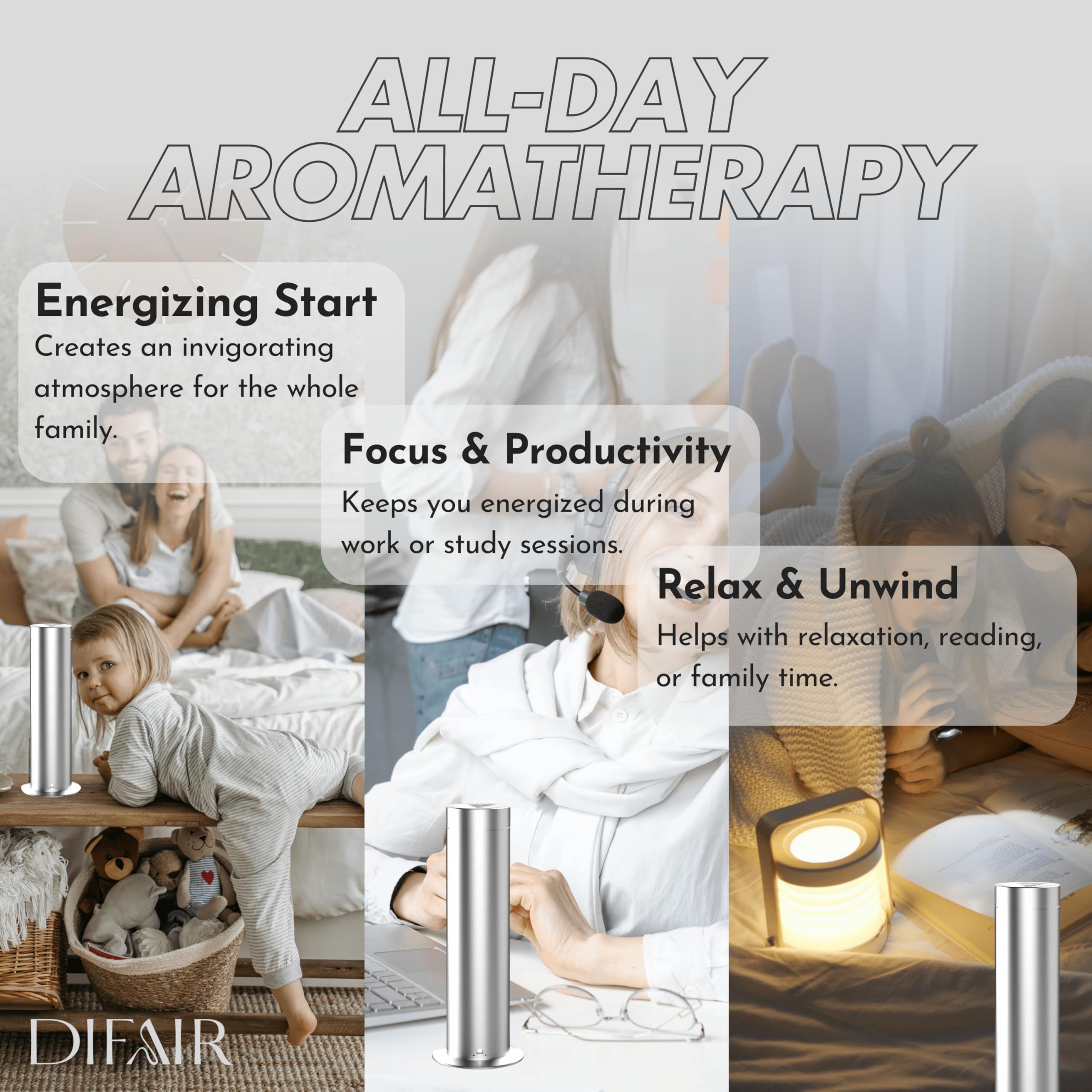 Szczelny dyfuzor bezwodny, dyfuzor hotelowy do olejków eterycznych, dyfuzor zapachowy Bluetooth/zdalnie sterowany, nanoatomizujący dyfuzor do aromaterapii, ciche dyfuzory do domu, sypialni, spa