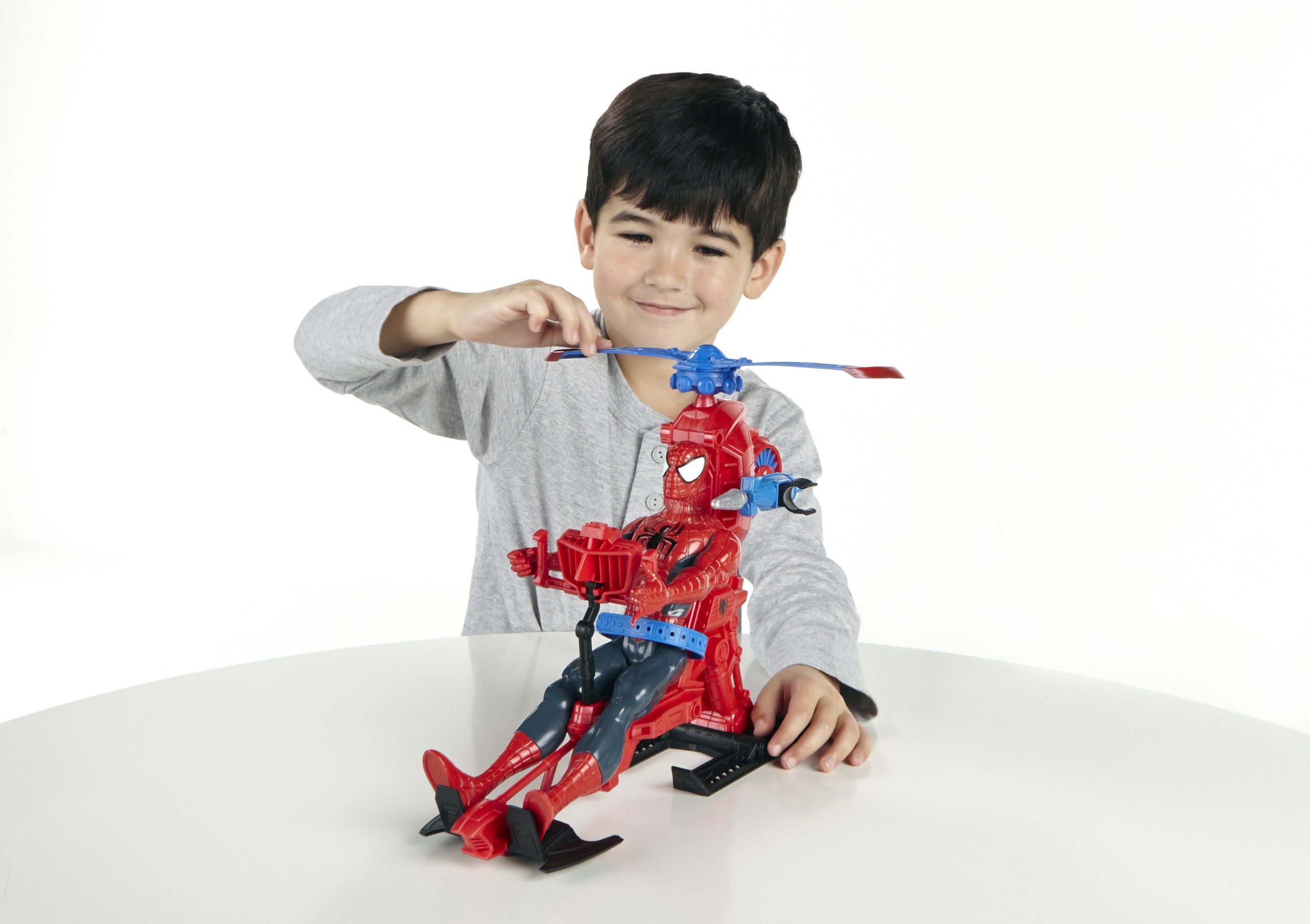 Hasbro - Spiderman Elicottero con Personaggio 30 Cm