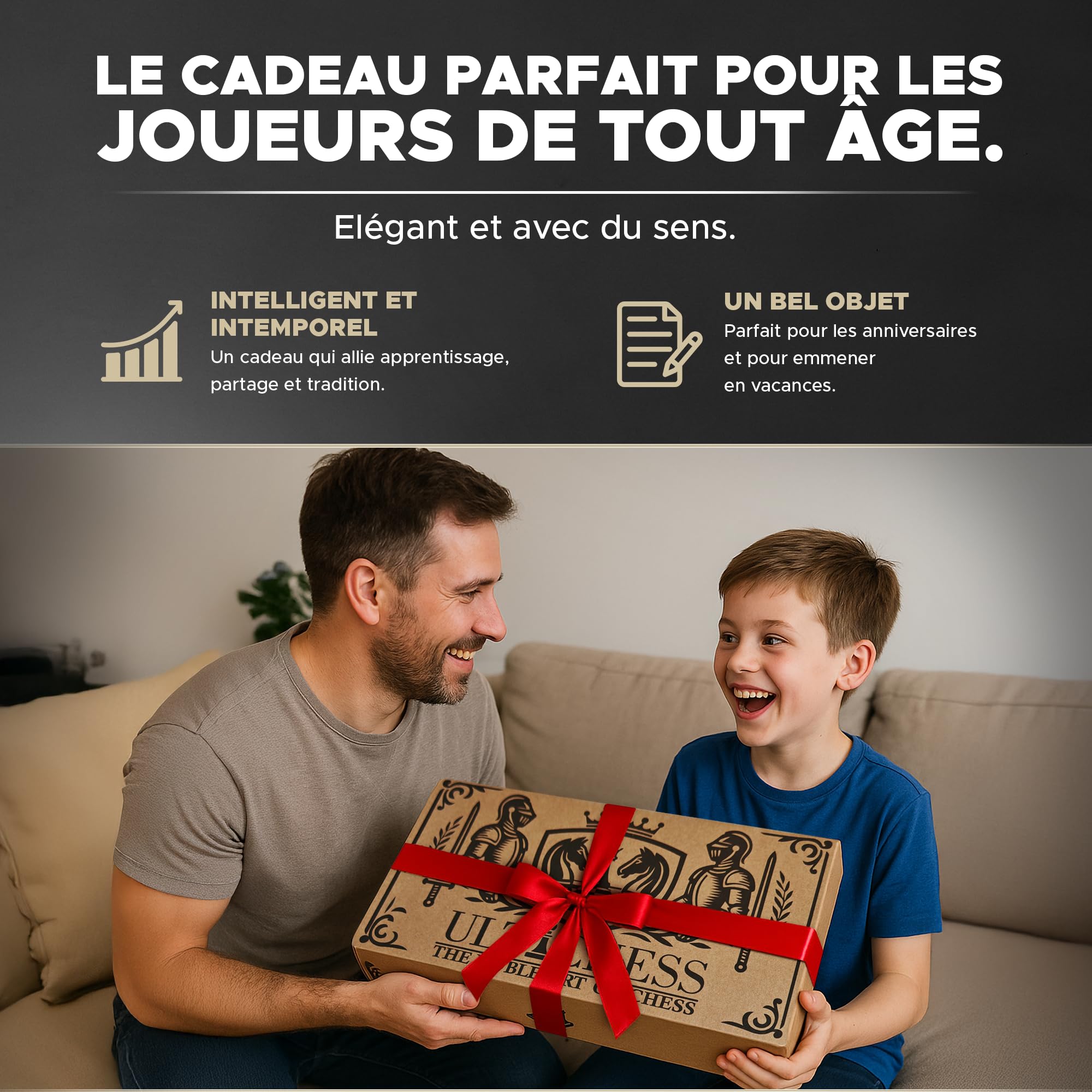 Echiquier Bois 39x39 cm Pliable | Jeu d’Échecs Magnétique et Jeu echec Pliable | Échiquier avec Sac & carnet de Partie – Cadeau éducatif, Jeu echec Adulte Enfant