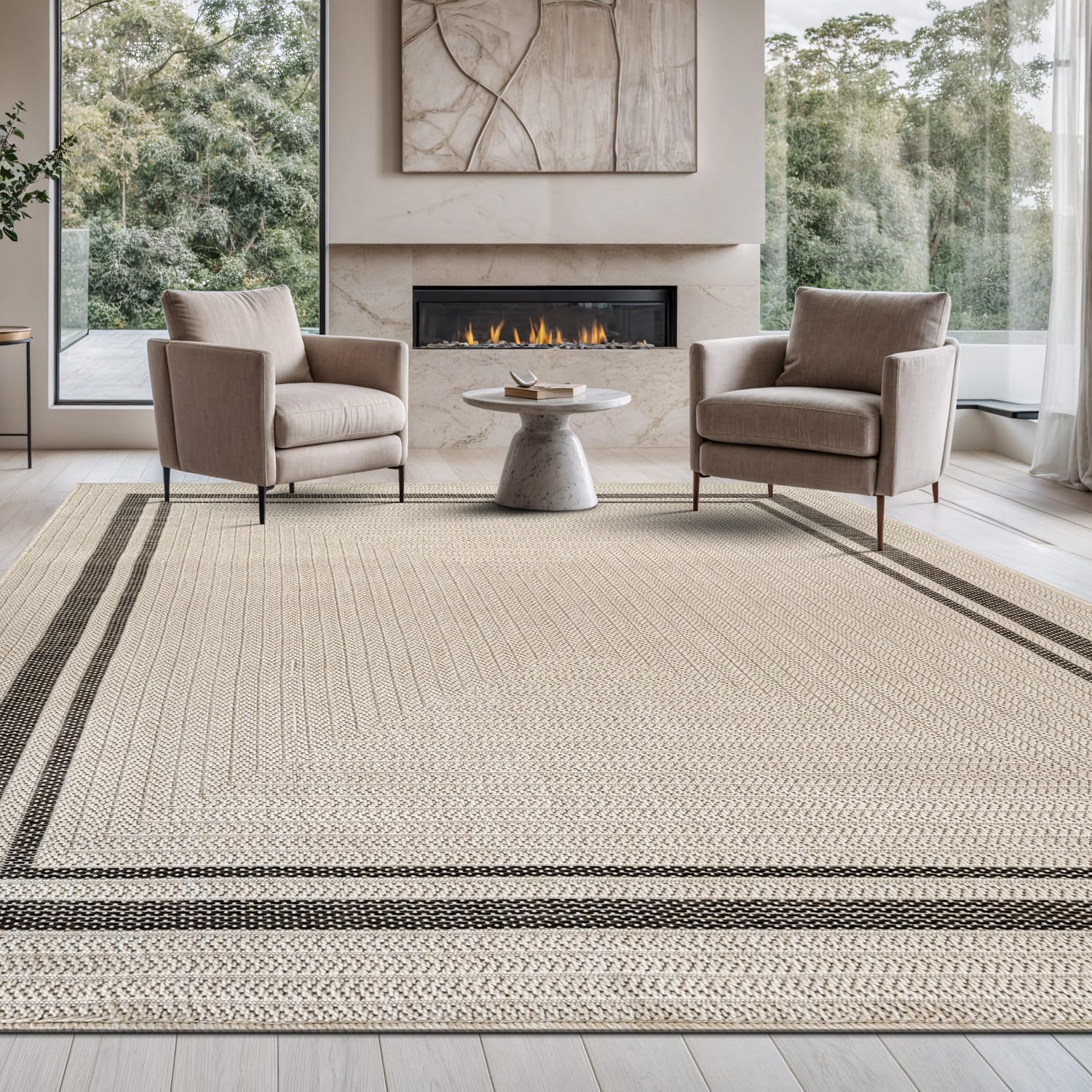 Beverly Rug Easy Jute Bordered Rug