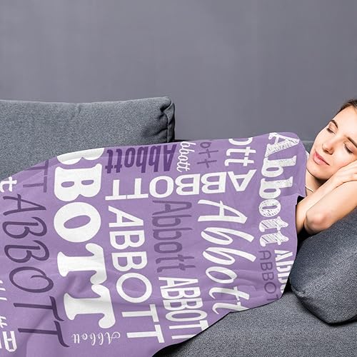 Miniatura 73 de Mantas de monograma personalizadas con nombres, manta personalizada para bebés niñas, manta de envolver con inicial, regalos personalizados