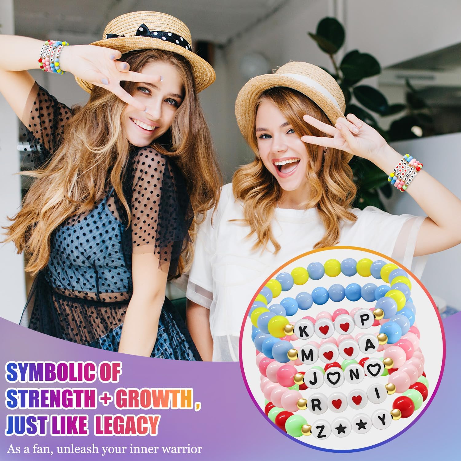 Music Bracelets Anime Friendship Bracelets Sets Stackable Stretch Beaded Bracelets Movie Fans Outfit Cosplay Costume Jewelry Gifts for Birthday Christmas Party Favors - Image 4